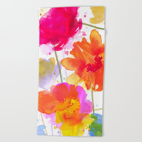 vive l'été! Beach Towel