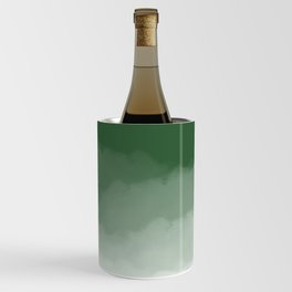 Hunter Green Watercolor Ombre (hunter green/white) Wine Chiller