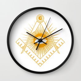 Freemasonry symbol Wall Clock