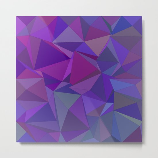 Chaotic purple tiles Metal Print