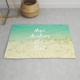 Hope Anchors the Soul Rug | Ocean, Landscape, Hope, Christian, Shells, Anchor, Hawaii, Graphicdesign, Coastal 