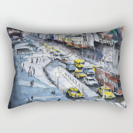 Time square - New York City Rectangular Pillow