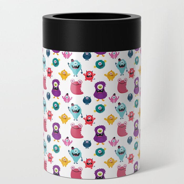 Cute Little Monsters pattern Can Cooler