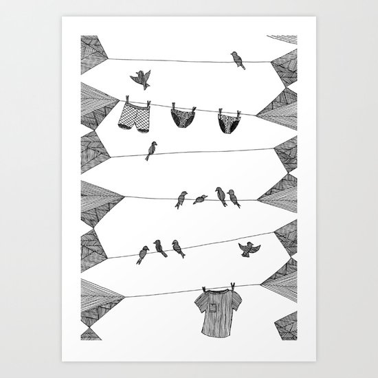 Clothing Line Art Print