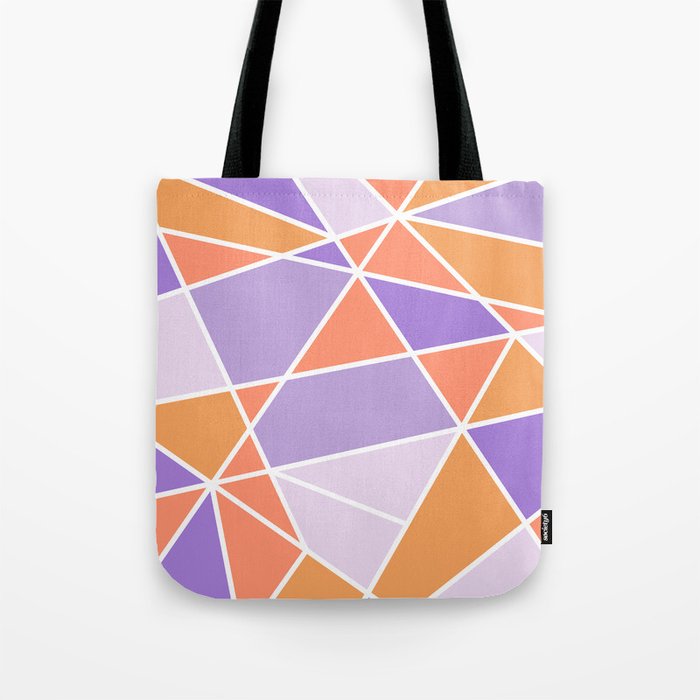 Boho Purple Orange Retro Modern Collection Tote Bag