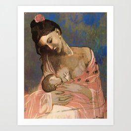 Pablo Picasso - Maternité (Mother and Child) mother's milk still life oil  portrait painting Art Print