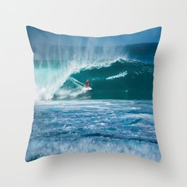 Surfing Hawaii Throw Pillow