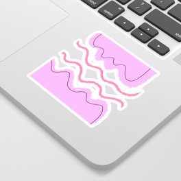 Pink abstract pastel watercolor art Sticker