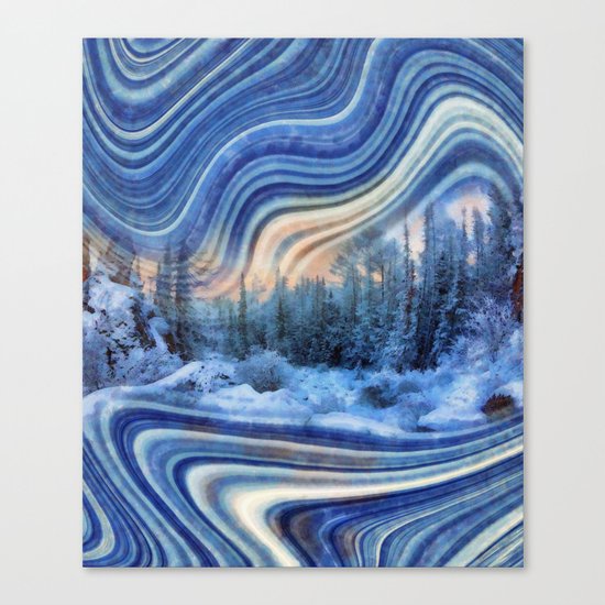 Surreal winter forest Canvas Print