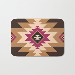 Northern Star II Bath Mat | Brown, Pink, Tribal, Blanket, Aztec, Rugdesign, Magenta, Intothewild, Gift, Digital 