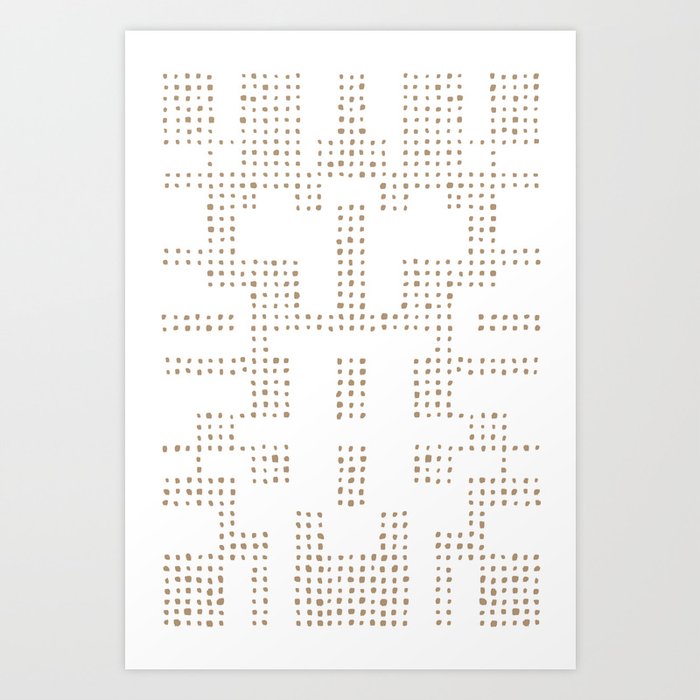 Geometric dots pattern Art Print