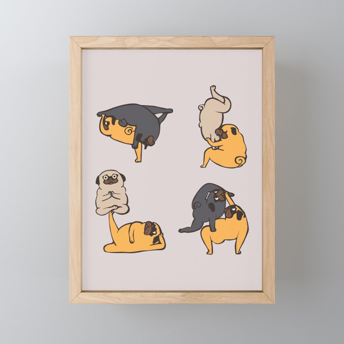 AcrowithPug Framed Mini Art Print