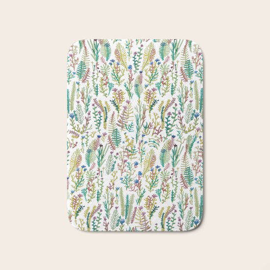 White garden Bath Mat