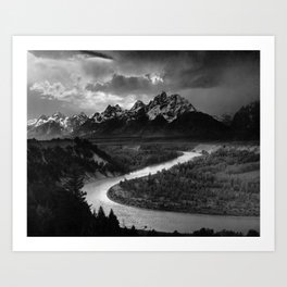 The Tetons and the Snake River  Art Print