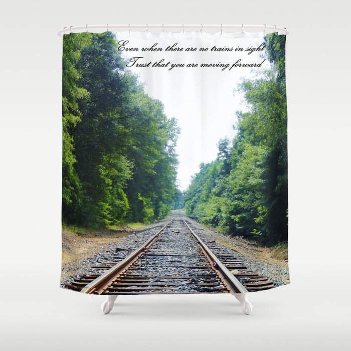 TRAIN Tracks Shower Curtain