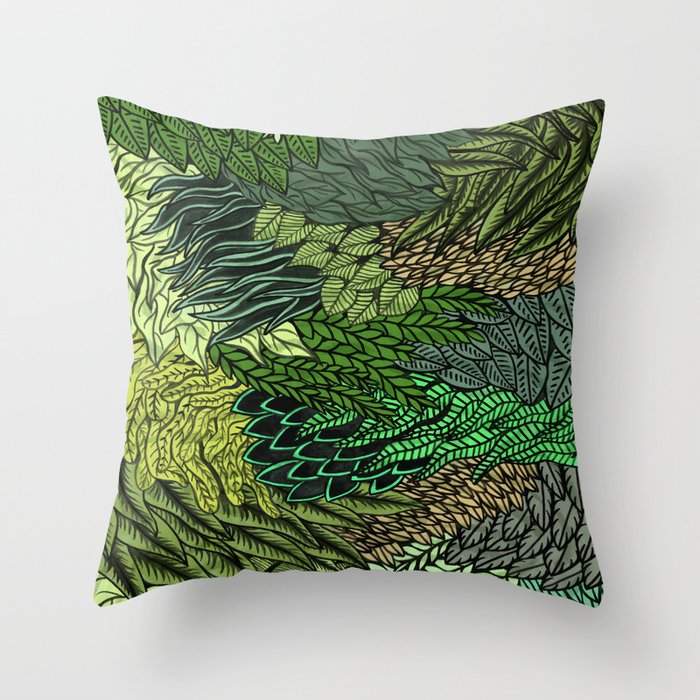 Leaf Cluster Throw Pillow