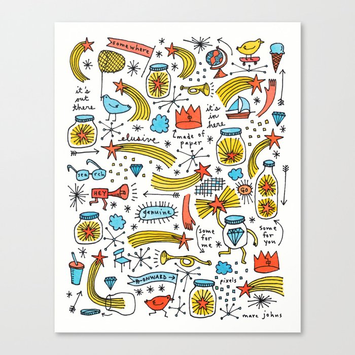 chasing stars and putting them in jars canvas print by marcjohns