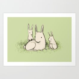 Bunny Family Art Print