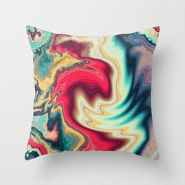 Inner Turmoil / Abstract Textured Digital Art Throw Pillow