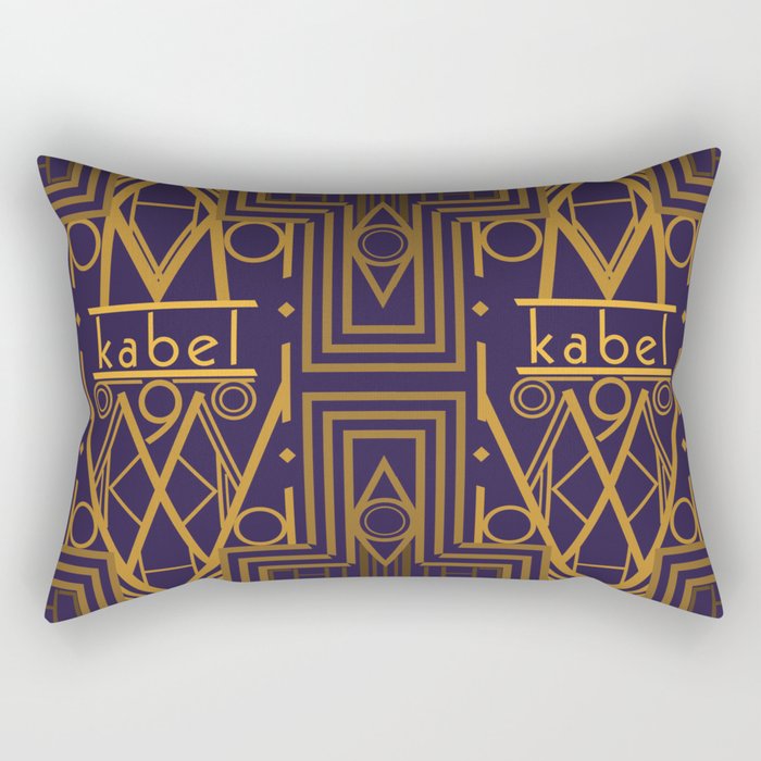 Kabel Type Portrait Purple Rectangular Pillow