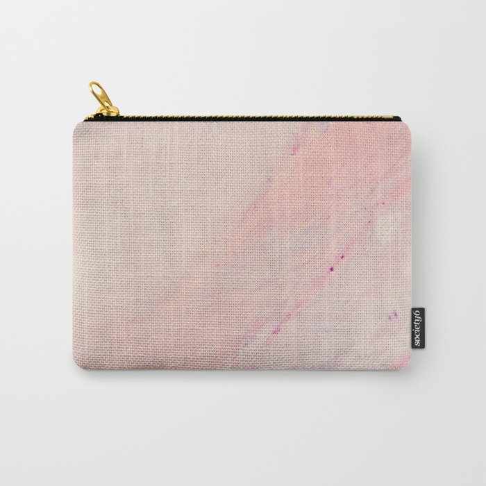 Delicate Pink Marble Carry-All Pouch