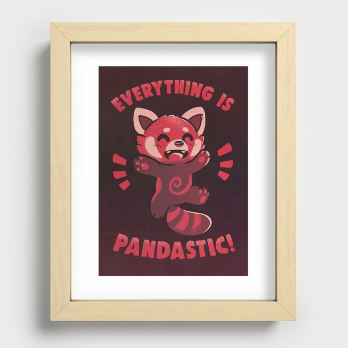 Everything is Pandastic Recessed Framed Print