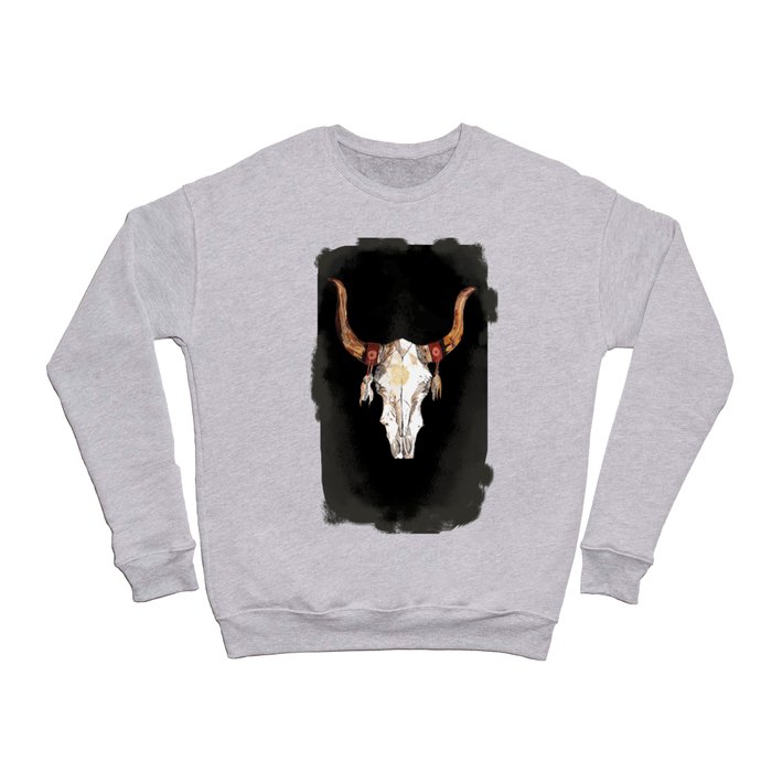 Bull Skull  Crewneck Sweatshirt