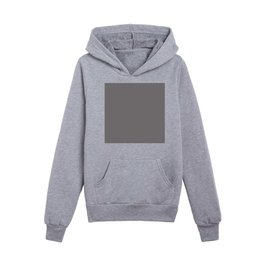 Dark Gray Solid Color Pairs Pantone Steel Gray 18-4005 TCX Shades of Gray Hues Kids Pullover Hoodies