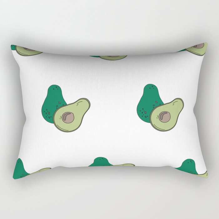Avocado Pattern Rectangular Pillow