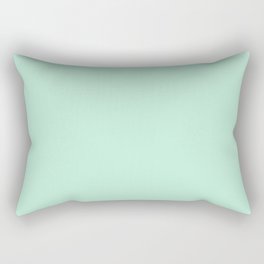 Mint Green Pastel Solid Color Block Spring Summer Rectangular Pillow