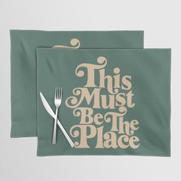 This Must Be The Place - Green & Beige Placemat