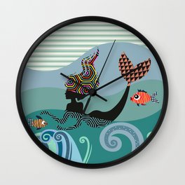 Cute Mermaid Wall Clock