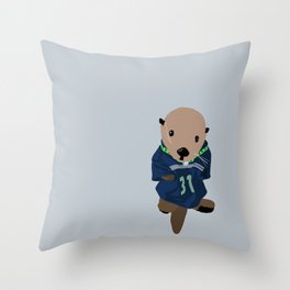 The Littlest Seahawks Fan Throw Pillow