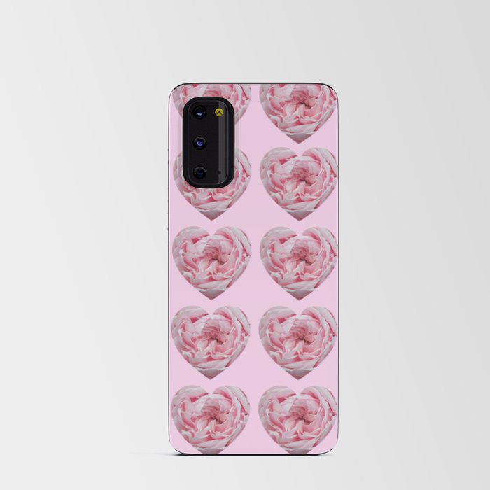 Delicate Pink Rose Flower Heart Android Card Case