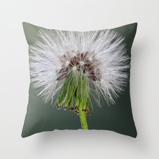 Dandelion Seed Head Throw Pillow