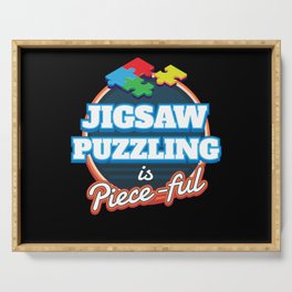 Jigsaw Puzzling Jigsaw Puzzle Hobby Game Serving Tray