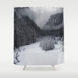 Snowy Morning Shower Curtain