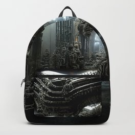 Cip Road - Architectural Art Backpack | Art, Lovecraftian, Lovecraft, Vestibule, Monochrome, Digital, Hall, Unsettling, Schaffner, Dark 