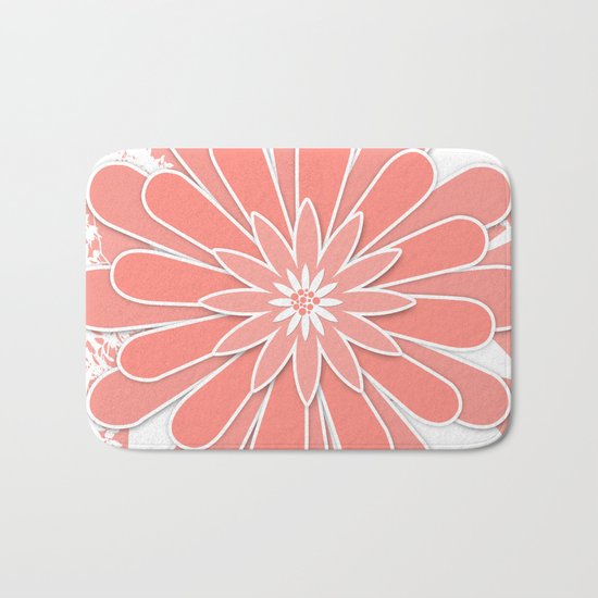 Coral flower . 2 Bath Mat