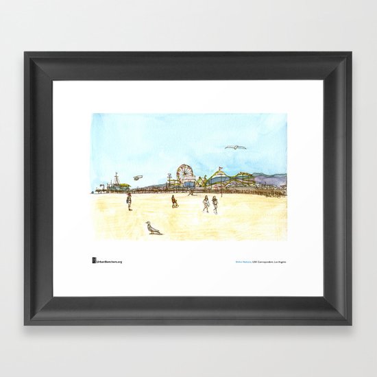 Shiho Nakaza, “Beach, Santa Monica” Framed Art Print