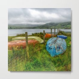 Cwmystradllyn Boats Metal Print | Landscape, Digital, Photo 