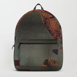 Abstract heart on sparkles Backpack | Tattered, Autumn, Steampunk, Blue, Wornheart, Abstract, Colour, Red, Texture, Decay 