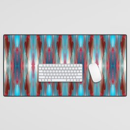 Brightened Blue And Red Blended Flow Desk Mat