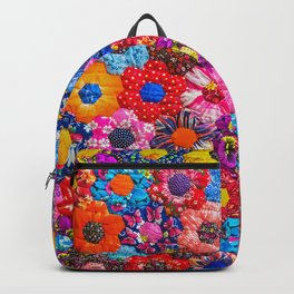 Colored Flower Patchwork Backpack