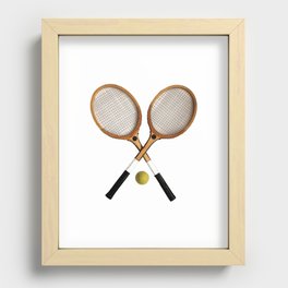 Vintage Tennis Rackets and tennis ball   Recessed Framed Print