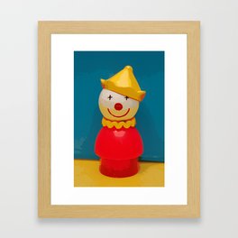 Fisher Price Clown Framed Art Print