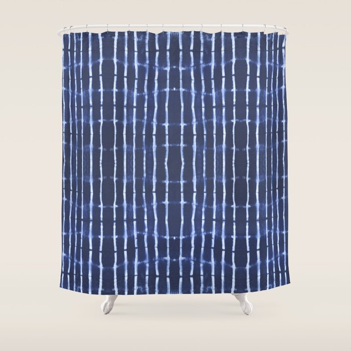 Blue Bamboo Shower Curtain By Marufemia Society6