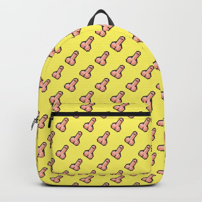 Penis Pixel Art Pattern Backpack by rebelrebelmess