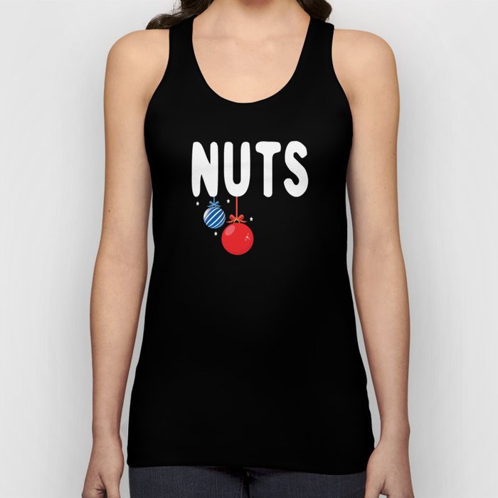 Funny Hanging Nuts Holiday December Christmas Tank Top