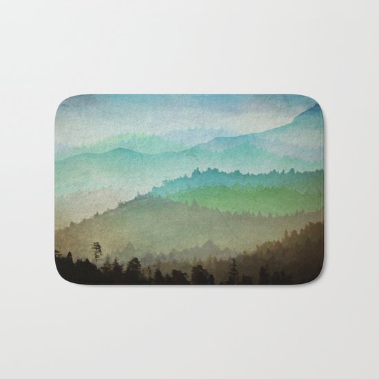 Watercolor Hills Bath Mat